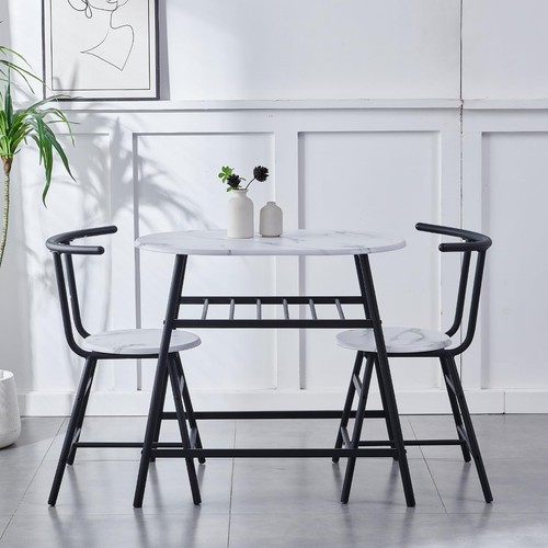 White small dining table - white, and
