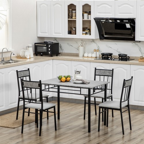 Modern dining table and chairs - table,