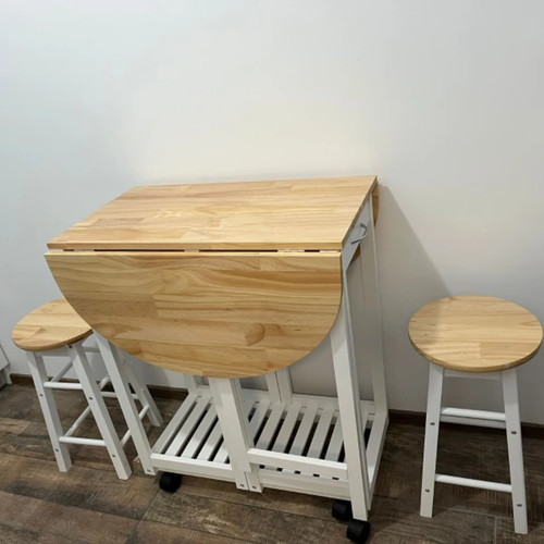 Small wooden kitchen table - small, bar