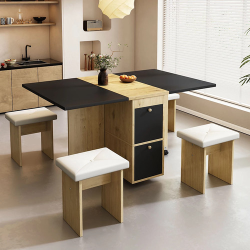 Extendable dining table set - extendable,